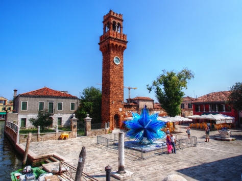 Murano Clock Tower and Sculpture